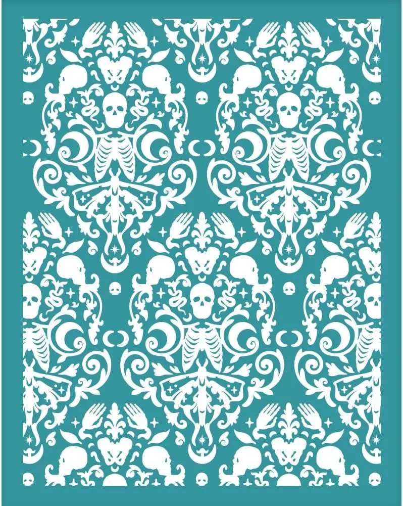 

Парчовые трафареты для шелкографии с черепом