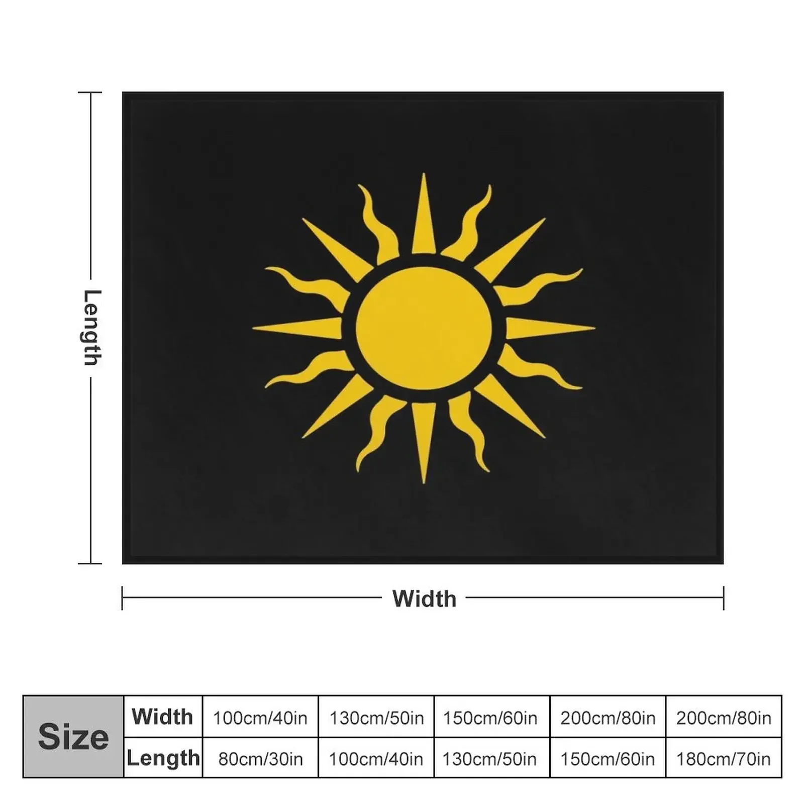 Великолепное солнце Nilfgaard (золото) плед одеяло постельное белье самые мягкие