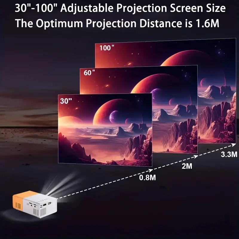 Мини-портативный проектор Ya YG300 разрешение высокой четкости 320*240 для активного