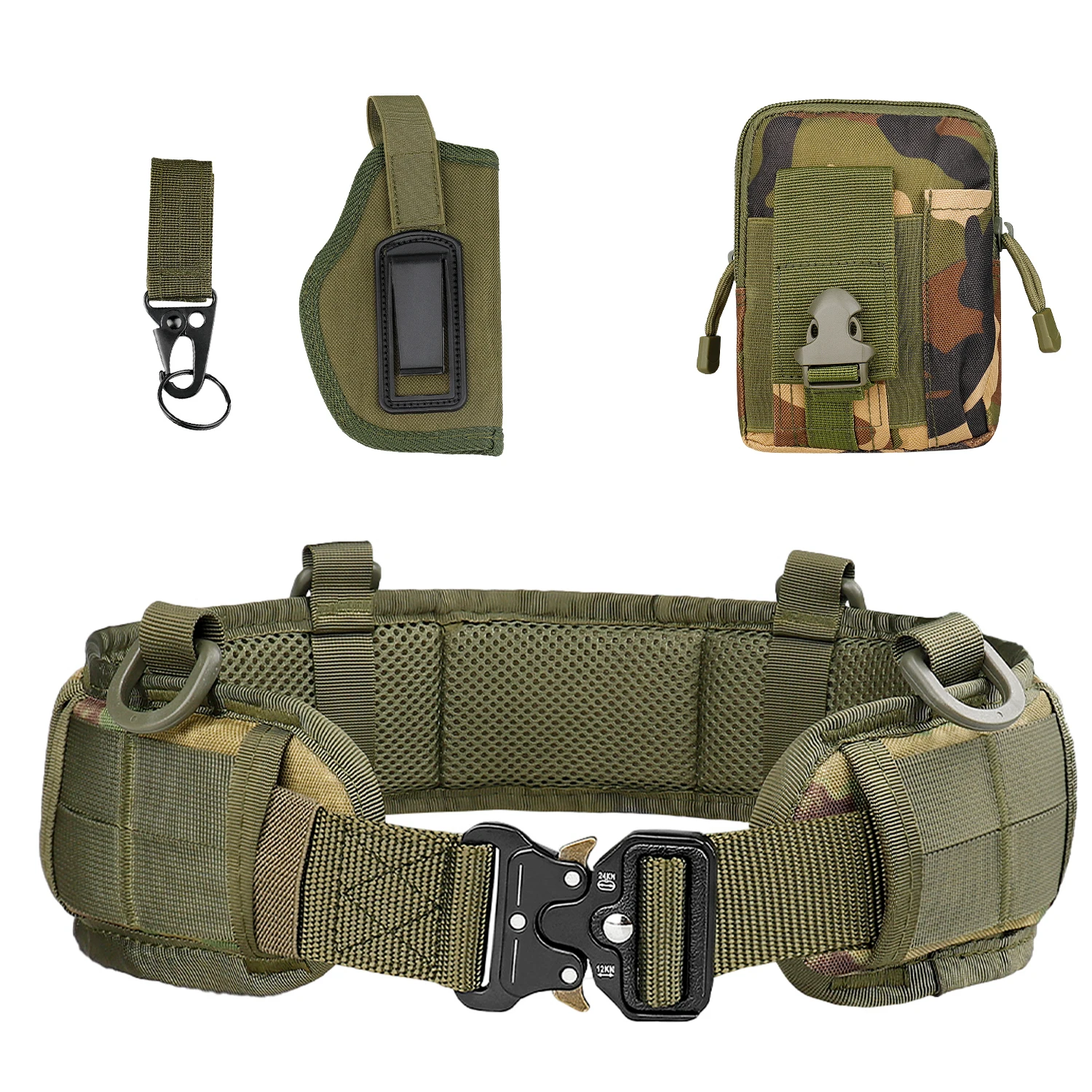 

Military Tactical Adjustable Belt Outdoor Work Men Molle Battle Belt Army Combat CS Airsoft Hunting Paintball Padded Waist Belts