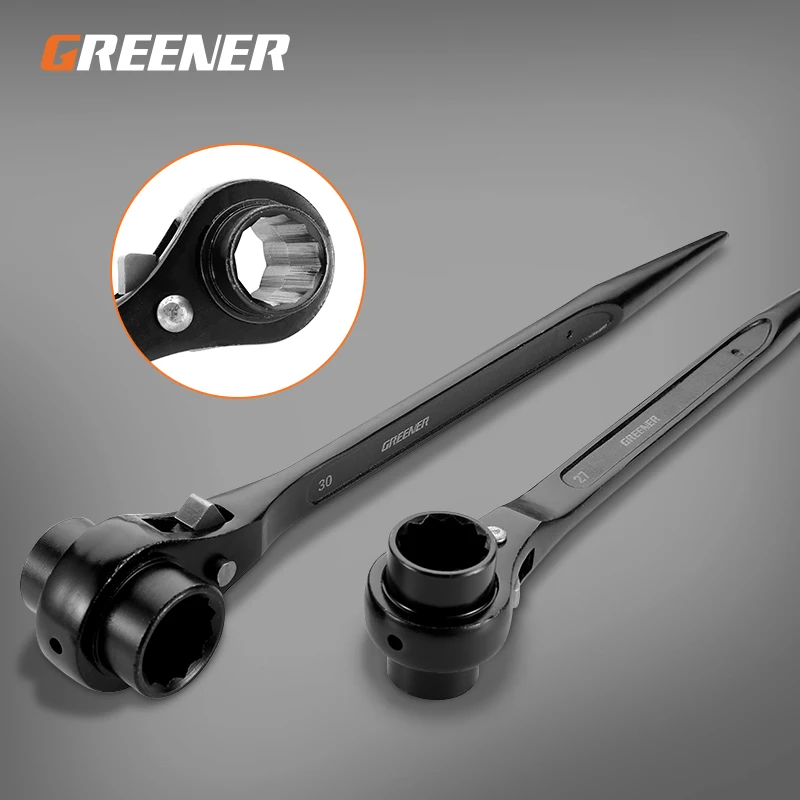 

Greener Plum Blossom Multifunctional Pointed Tail Adjustable Socket Adapter Hand Tools 10-32mm Ratchet Wrench Wrench Socket