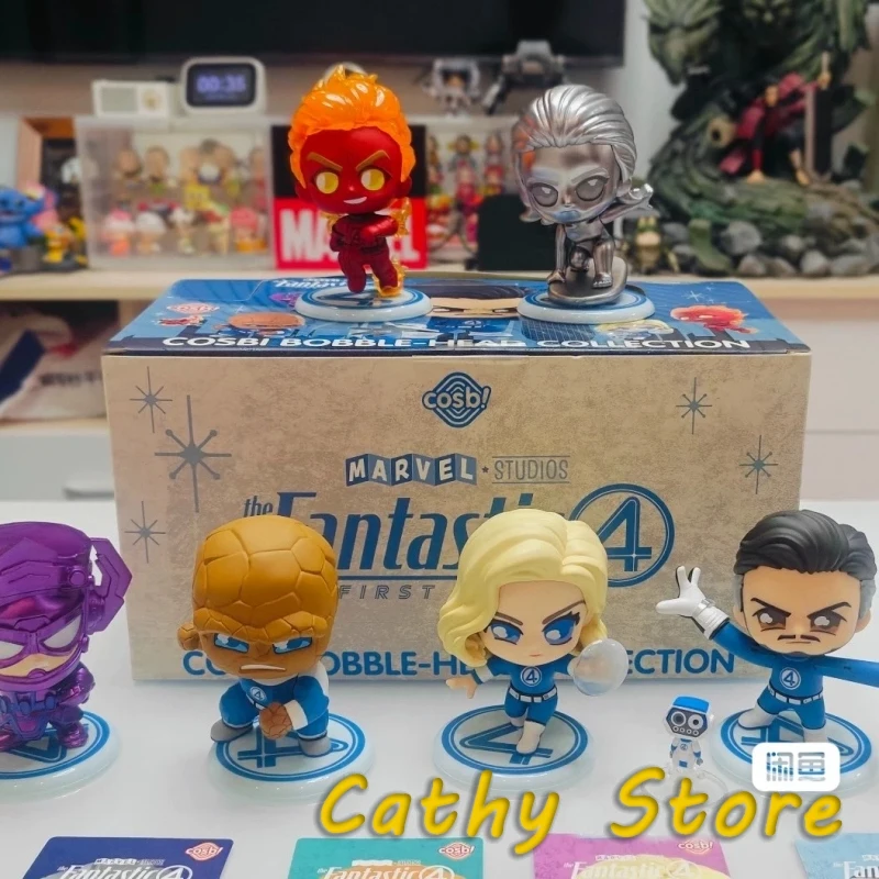 Фото Подлинные Hottoys Cosbi The Fantastic Four First Steps слепая коробка Mystery Box миниатюрная модель аниме фигурки игрушки декор для рабочего стола подарок №1