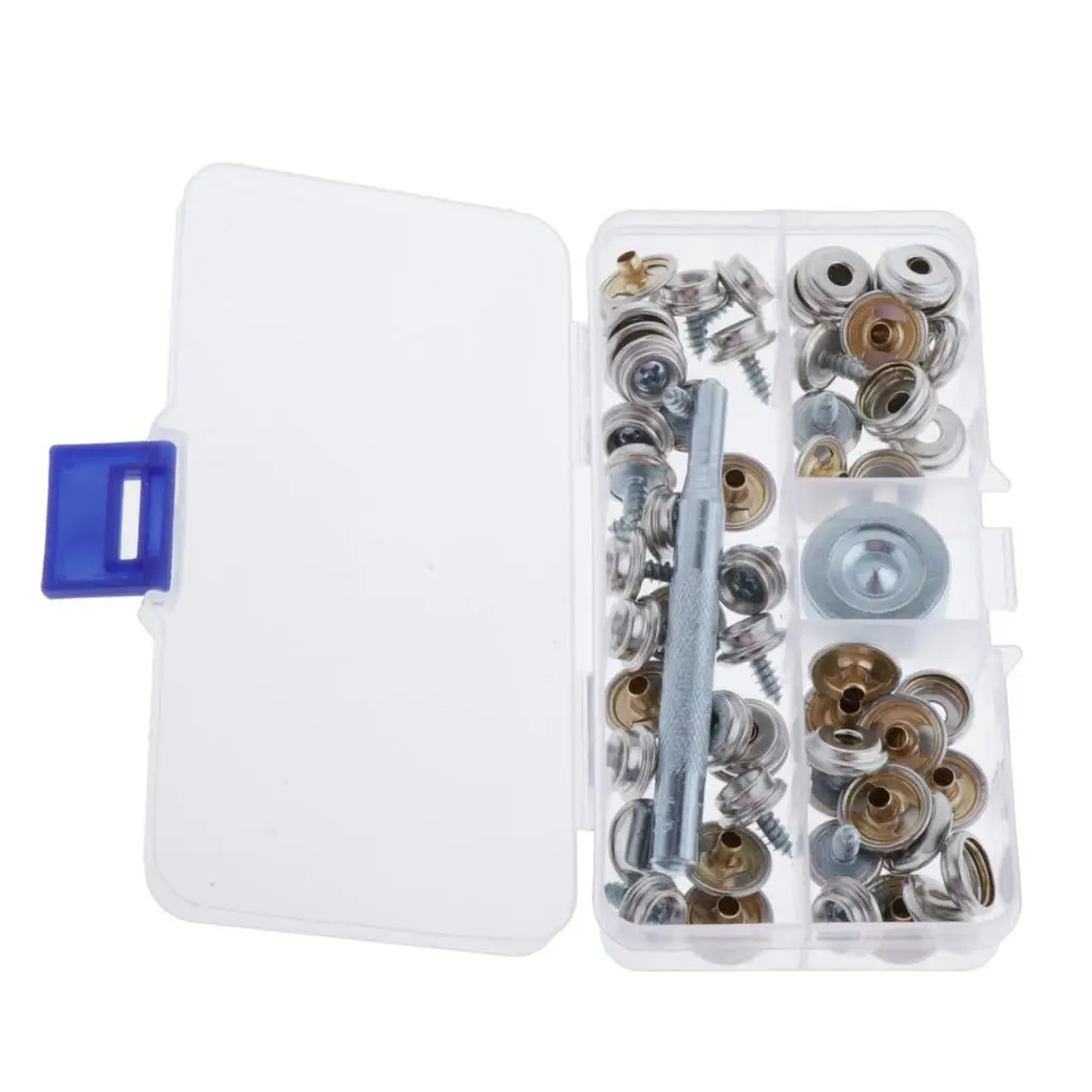 

Metal Snaps with Storage Box Push Buttons Sewing Setting Tool Kit