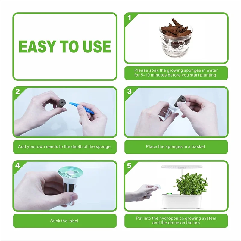 Набор подставок для семян 121 шт. подходит гидропонных систем выращивания