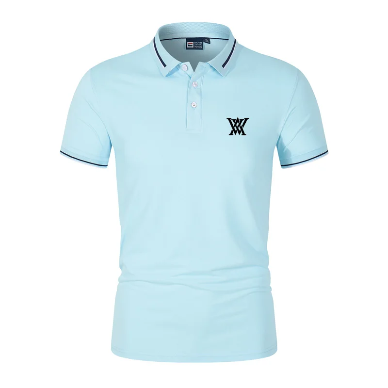 Golf Baseball Shirts Premium Materials Men's Business Wear Casual Patchwork Men's Tops Sports Breathable Polo Shirts