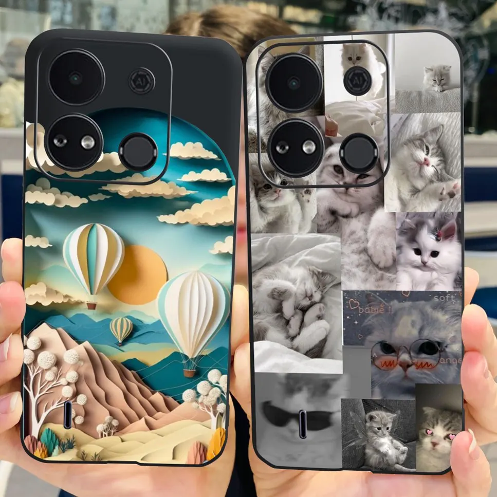 Чехол для itel A04 6 3 дюйма модный дизайн цветы бабочки мягкий чехол из ТПУ ITEL A 04