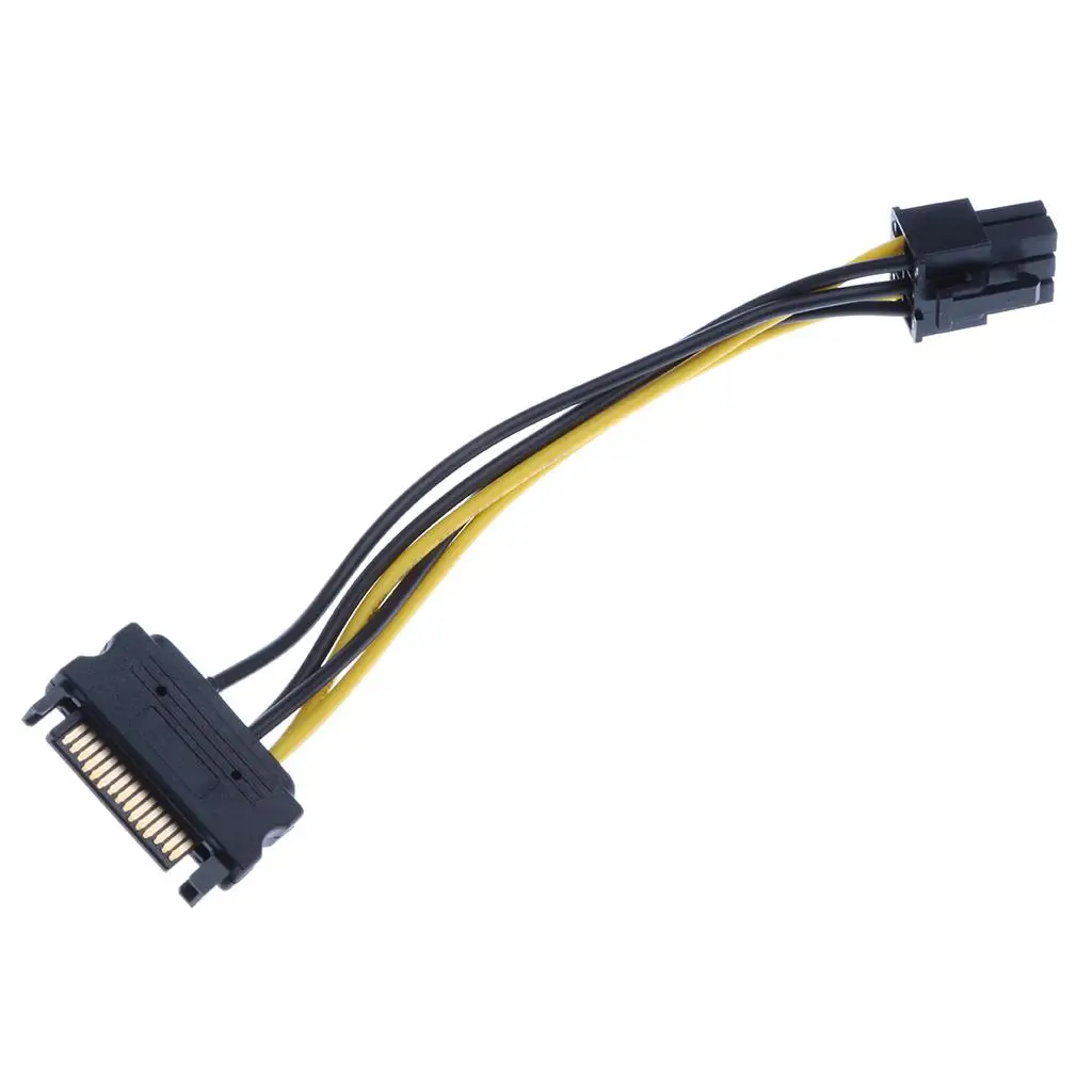 

15 Pin SATA Cable, 15 Pin Male to 557 6P Graphics Card Cable