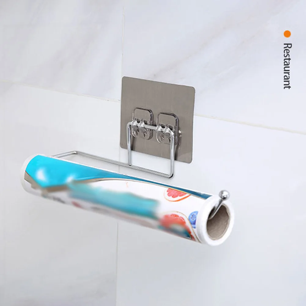 

1PC Paper Towel Holder Hanger Rack Kitchen Shelf Organizer Under Cabinet Roll Cup For Hanging Towels Tissues Keys Belts Clothes