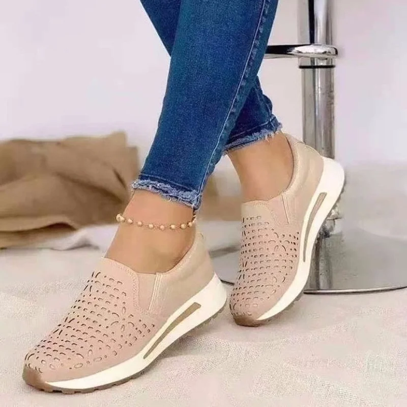 Women Sneakers Fashion Breathable Mesh Casual Flats Shoes Women Work Shoes Comfortable for Work Loafers Zapatos Para