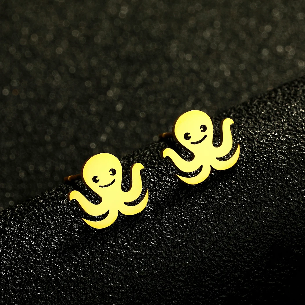 QIAMNI нержавеющая сталь творчество милая Осьминог глубоководная Медуза