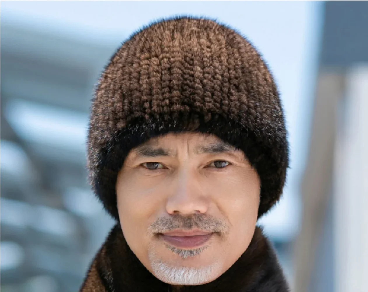 Мужская зимняя тёплая Шапка-бини, головной убор с двойными Сторонами ...