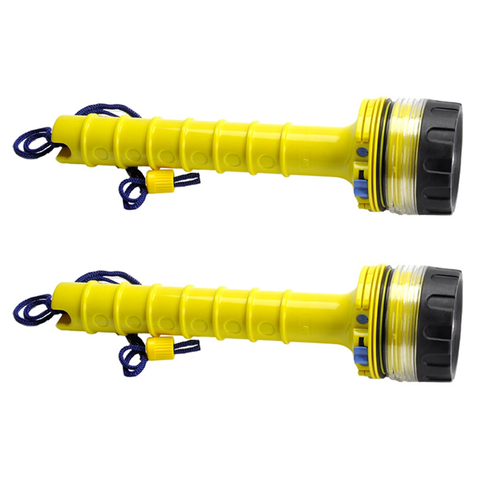 2X Scuba Diving Flashlight Underwater Waterproof LED Diver Light Spearfishing LED Diving Lamp