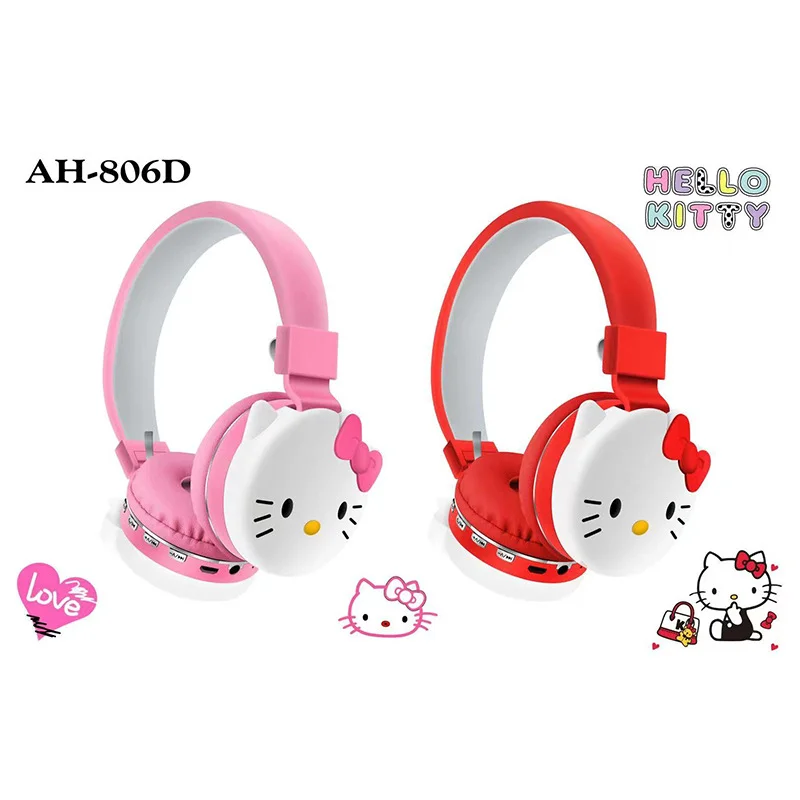 

Sanrio Hello Kitty Bluetooth Headsets Headphones Kawaii Cartoon Stereophone Long Battery Life Wireless Earplugs Exquisite Gifts