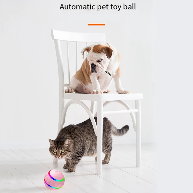 

USB Rechargeable Toy Funny Ball Toy Durable Automatic Rolling Ball For Dog Cats Cats Toy Pet Supplies