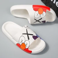 2022 summer new home cartoon sponge baby womens shoes mens slippers fashion printing couple flip flops outdoor beach sandals