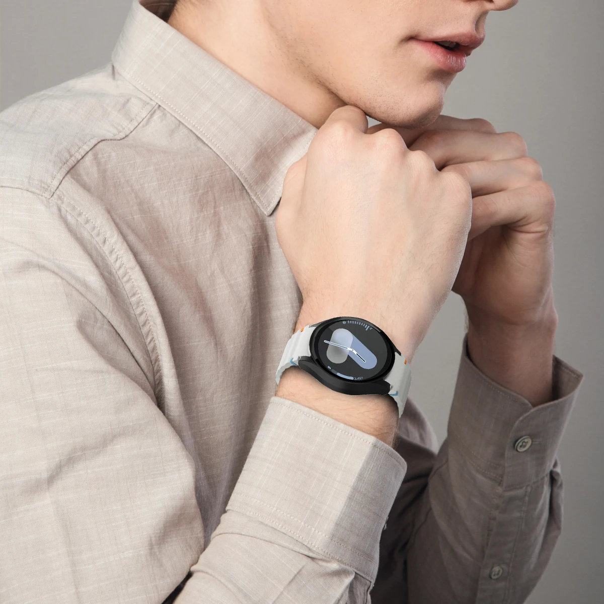 Ремешок силиконовый для Samsung Galaxy Watch 7 FE 6 4 Classic 5 pro 44 мм 40 43 47 45