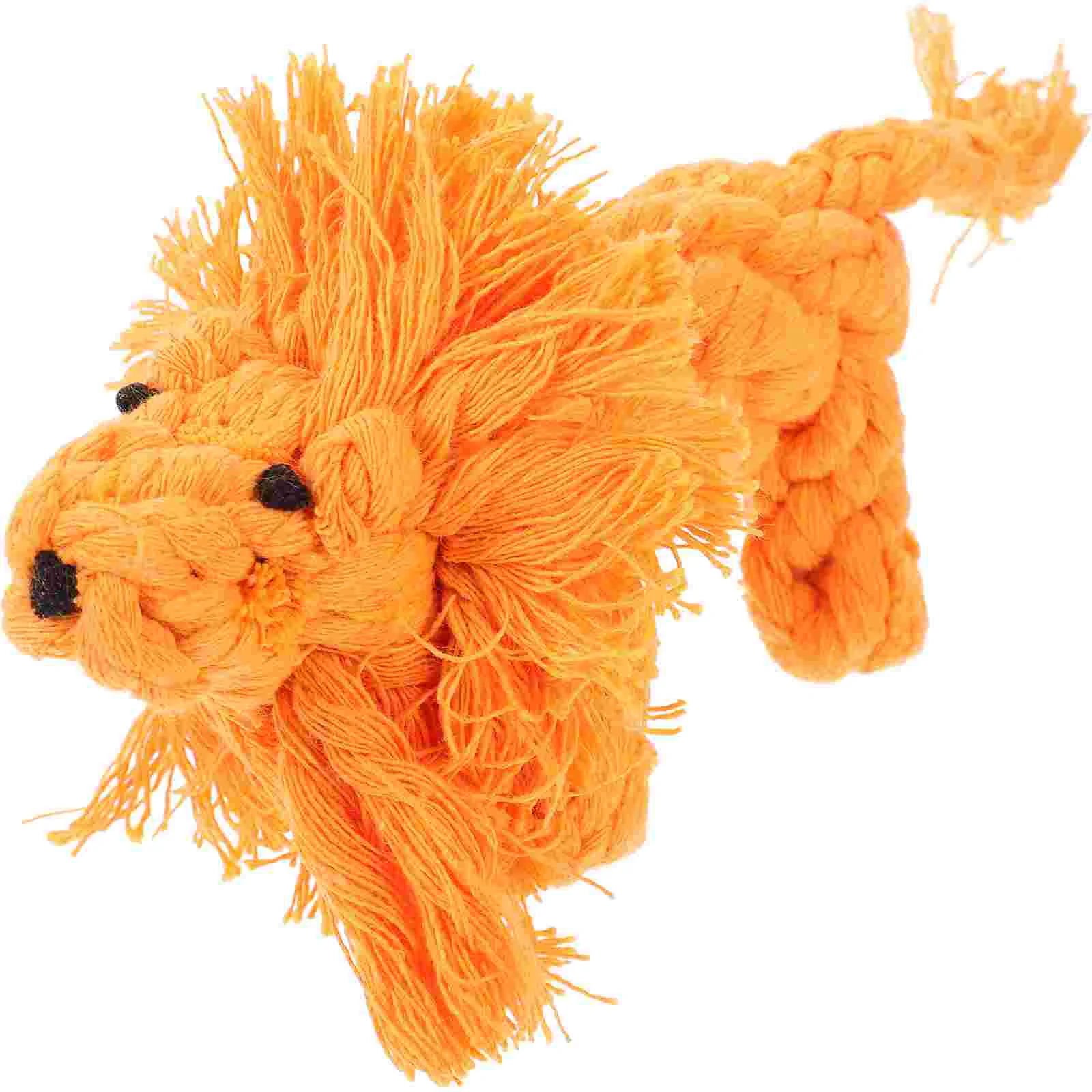 

Pet Dog Chew Toy Cotton Rope Woven Puppy Teething Toy Cute Lion Shaped Dog Biting Toy