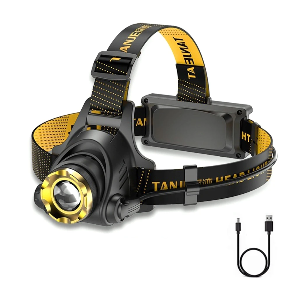 

LED Headlamp Rechargeable T6 3 Modes Headlight 300/400 Lumens Flashlight Zoomable IPX4 Waterproof Camping Survival Headlamps