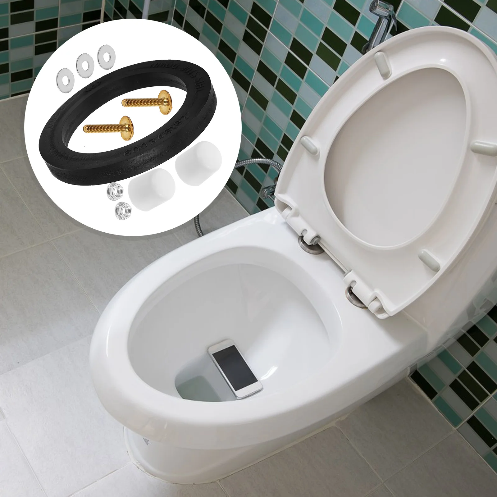 

Toilet Seal Flange Repair Kit Flush Sealing Rv Replacement Ring Bolts Toilets Copper Gaskets