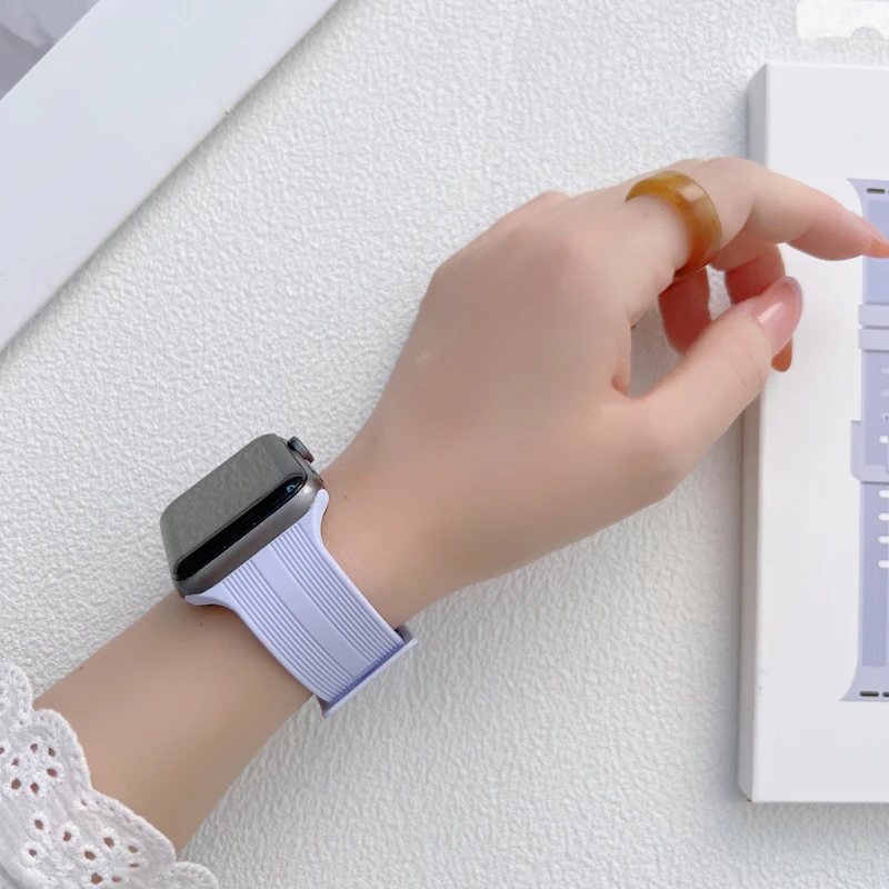 Silicone Strap For Apple Watch Band 38/40/41MM、42/44/45/49MM Sports smart watch accessories bracelet iwatch Ultra series7se34568