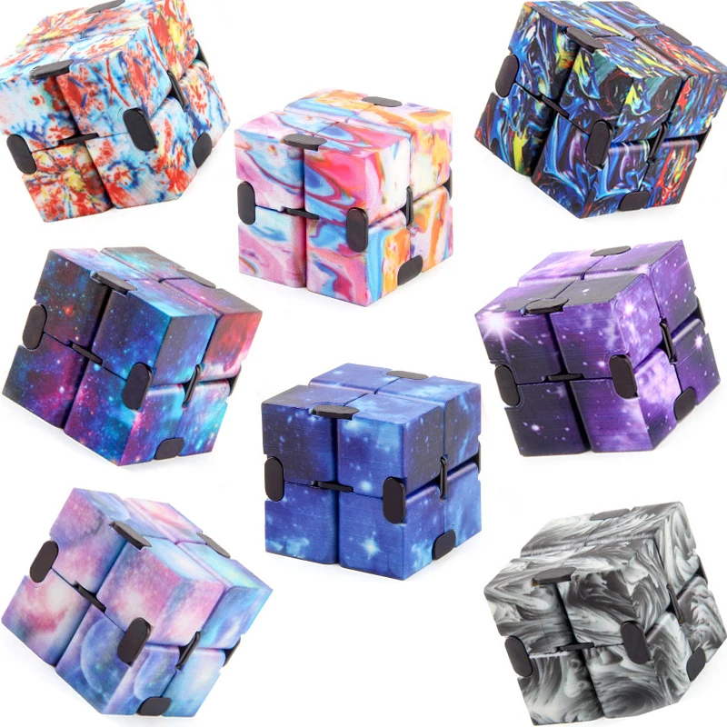 

Infinity Cube Fidget Toys For Adults Anti Stress Autism Starry Sky Puzzle Sensory Toys Stress Reliever Toys Game Magic Cube