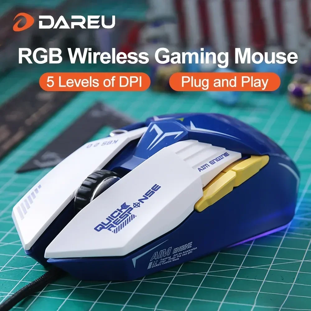 Проводная легкая мышь AUAL X DAREU A970 Jiha Q 18000PDI RGB подсветка эргономичная проводная