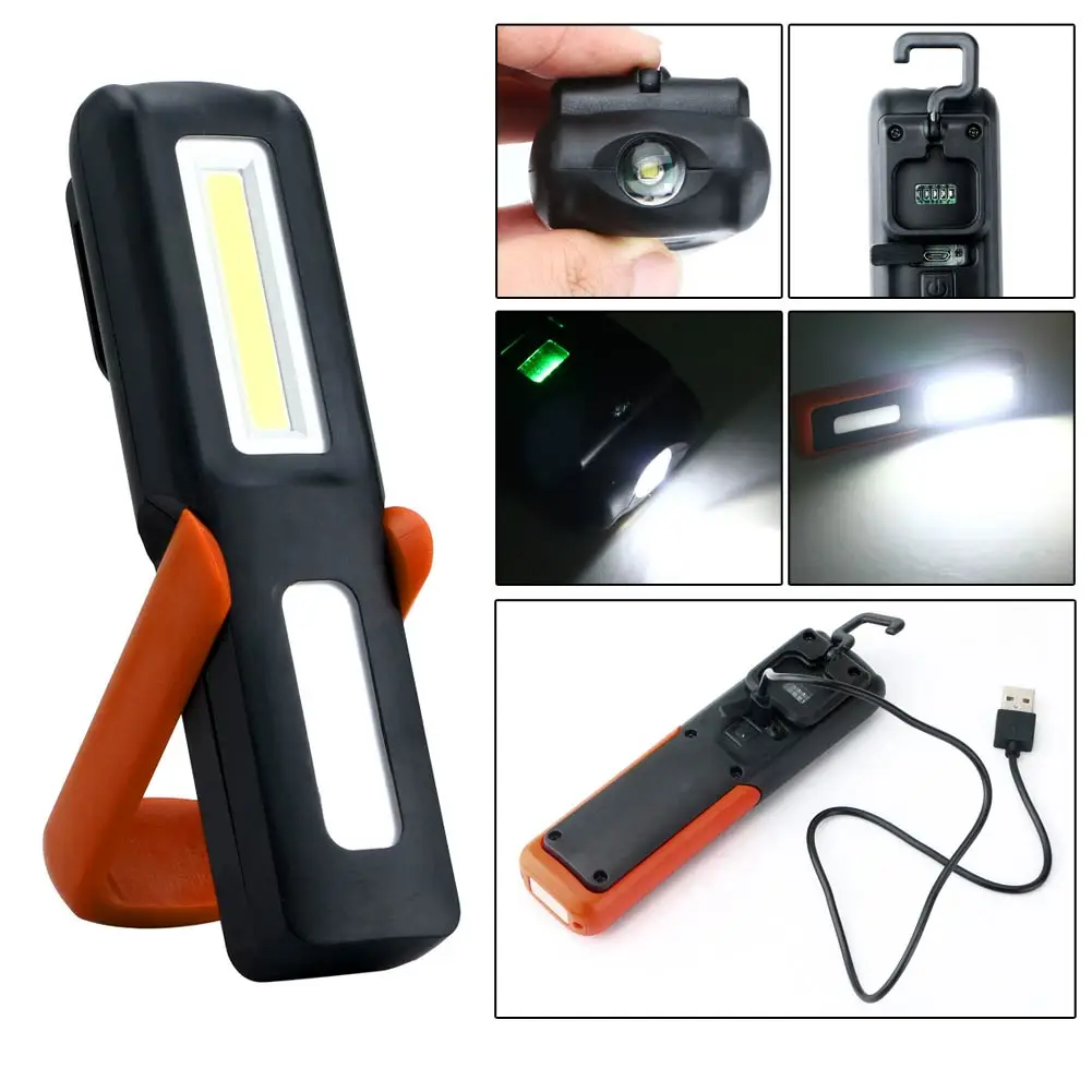 

Lanterns Flashlight Magnetic Lamp Torch Rechargeable Portable Lighting Camping Led Work Flashlight Rechargeable Hook