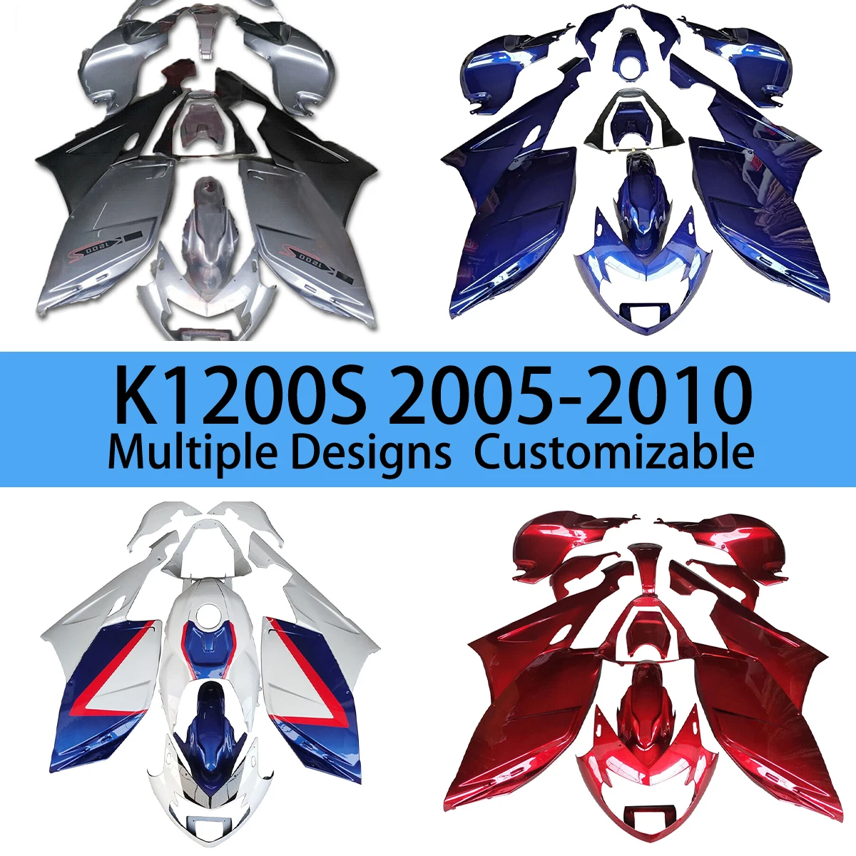 Для BMW K1200S 2005 2006 2007 2008 2009 2010 Комплект обтекателей для впрыска K 1200S 05 06 07 08 09 10