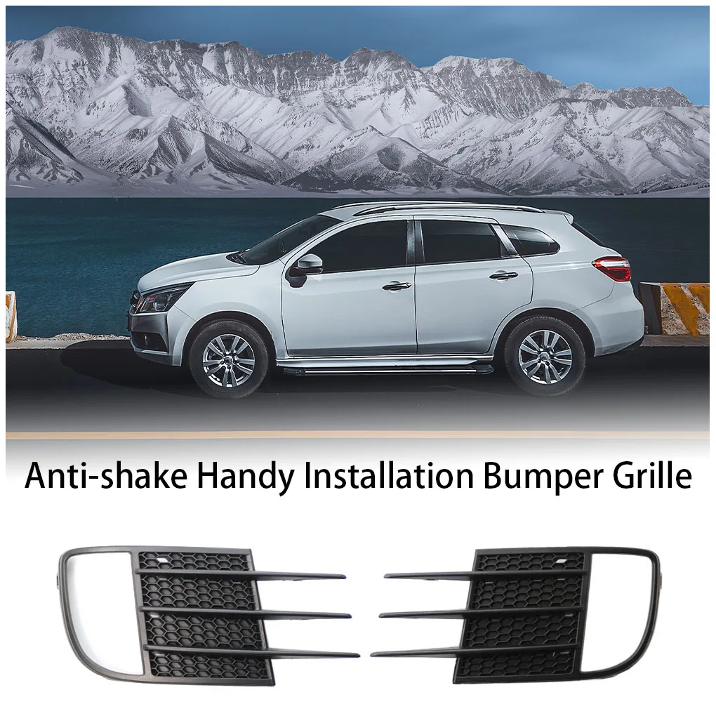 

Bumper Grille Handy Installation Center Mesh Easily Clean Plating Black Cars Network Craftsmanship Waterproof ABS Foglight Cover