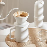 home coffee pot set ceramic stylish protable coffee pot hand brewing pots fliter cup bule de cafe porcelana kitchen accessories