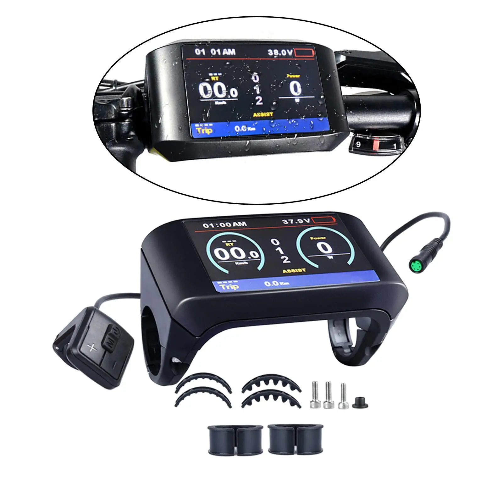 

750C E-Bike ЖК-дисплей компьютер Спидометр для Bafang BBS01 BBS02