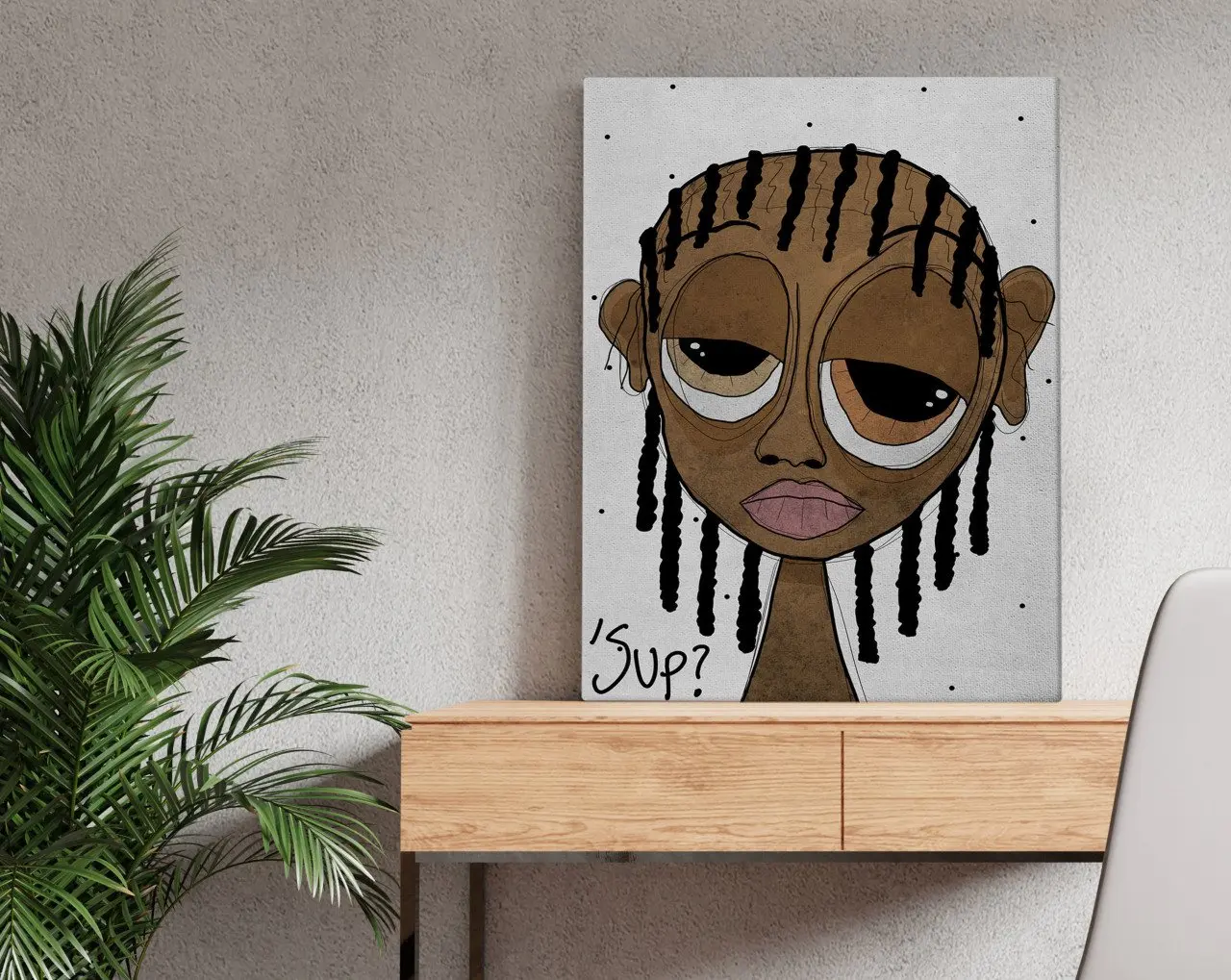 

Холщовый стол BK Home Lazy People Collection Chill Dude, 50x70 см-1