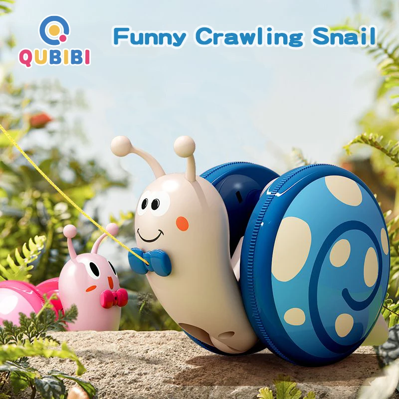 

New Snail Leash Toy Puzzle Boys And Girls Baby Internet Celebrity 3-8 Years Gift Electric Reptile Glowing Child Crawling Toy