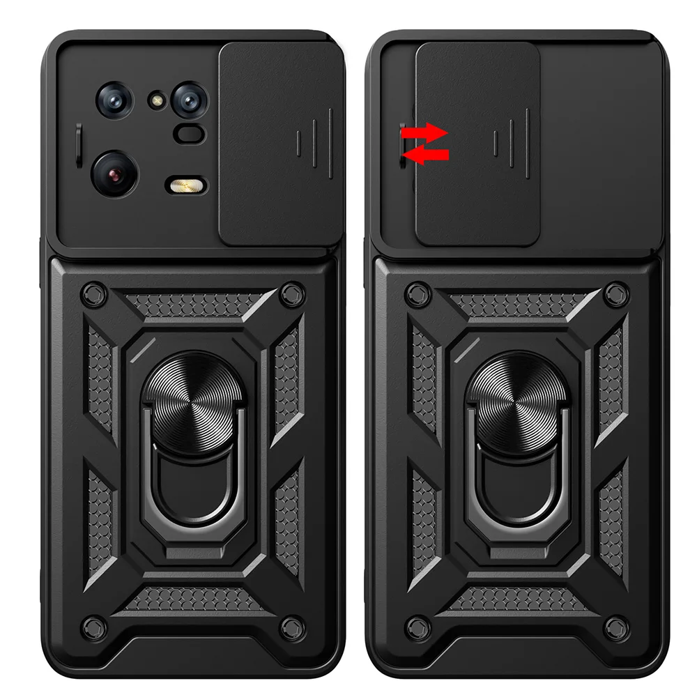 

Slide Camera Lens Case for Xiaomi 13 Pro Armor Shockproof Car Magnetic Ring Holder Phone Cover Xiomi Xiaomi 13 Pro Mi13 Mi13Pro