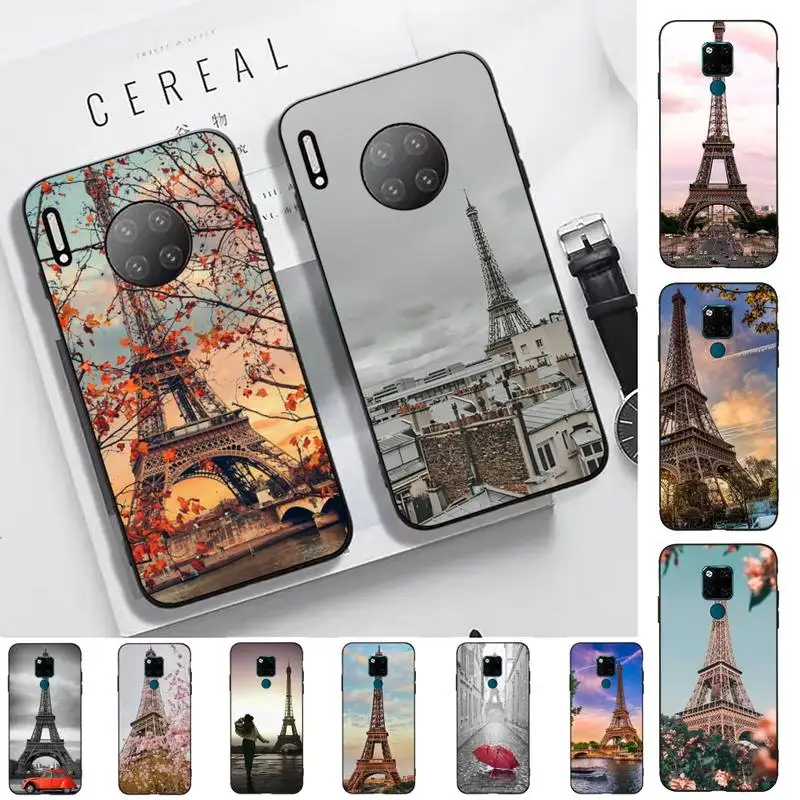 

Romantic Paris Eiffel Tower Phone Case for Huawei Mate 20 10 9 40 30 lite pro X Nova 2 3i 7se