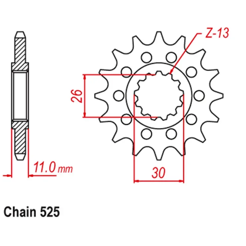 Передняя Задняя звездочка мотоцикла LOPOR 525 CNC 16T 46T для Yamaha FZ8 N NA 39P S SA Fazer 8 42P FZ 2010-2015