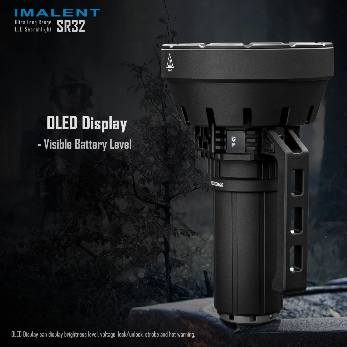 Яркий фонарик IMALENT SR32 120000 люмен высокомощный фонарь аккумуляторный