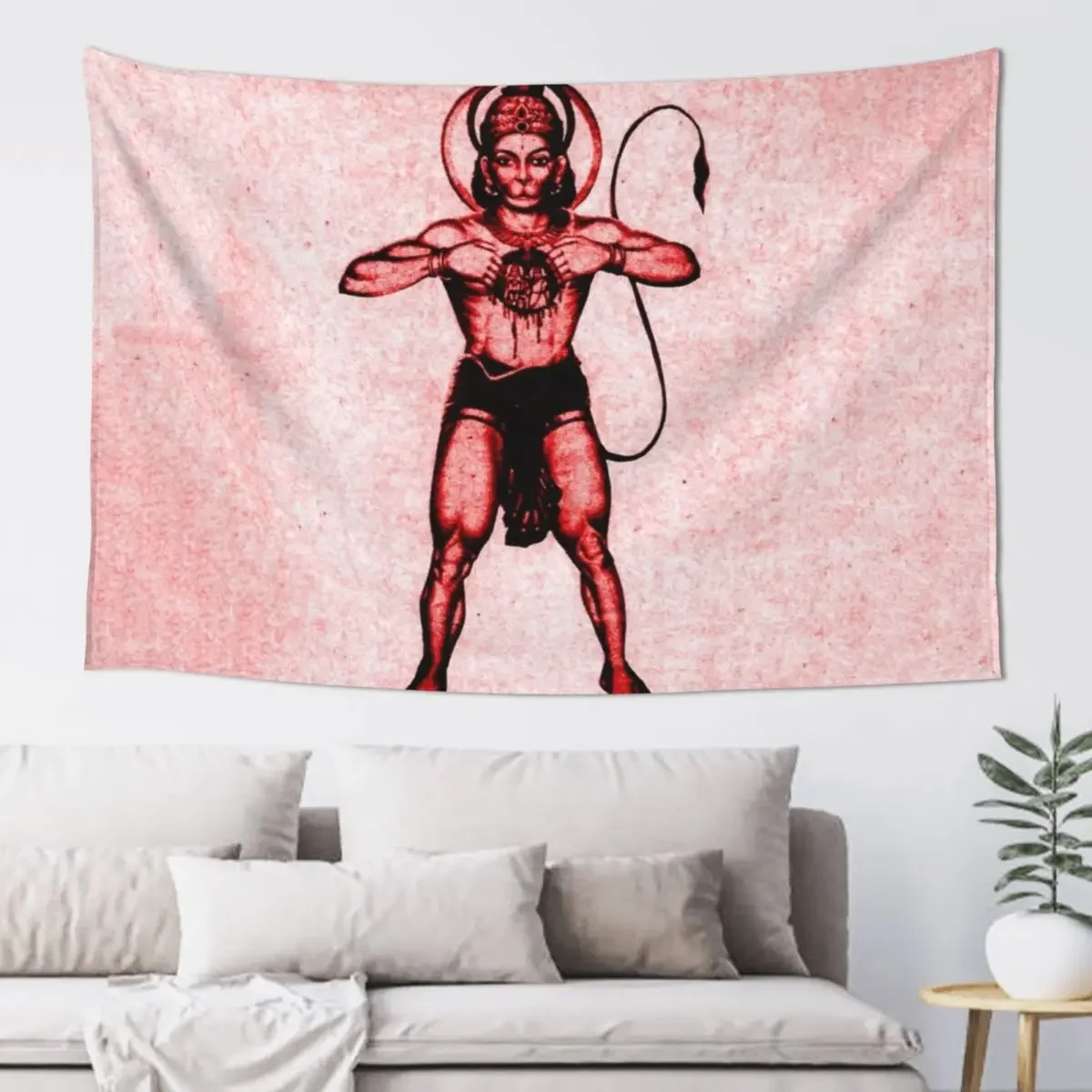 Индуистский гобелен Hanuman 3 эстетический декор для комнаты домашний и комфортный