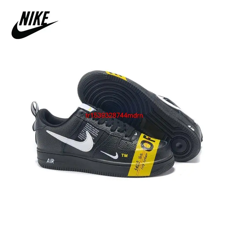Оригинальные кроссовки Nike Air Force 1'07 LTHR LOW AF1 One для мужчин и  женщин, низкие кроссовки, размер 36-45, черно-белые - купить по выгодной  цене | AliExpress
