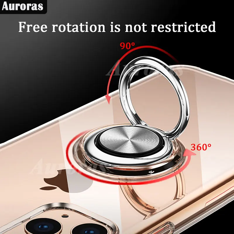 Чехол Auroras для Tecno Pova 4 Pro противоударный прозрачный чехол с кольцом мягкий Pova4