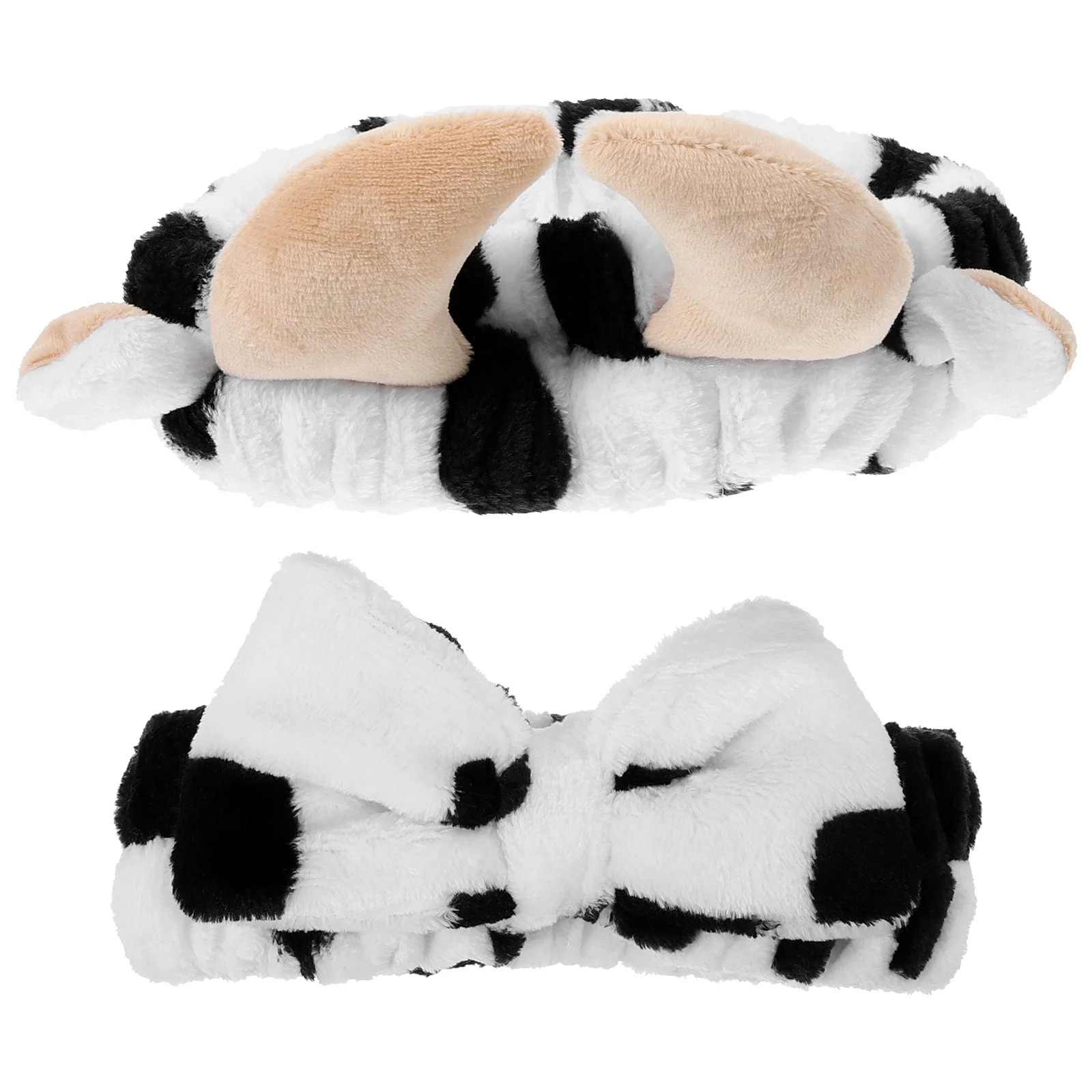 

2pcs Skincare Headbands Animal Ears Headband Bowknot Makeup Hairband Face Wash Headbands