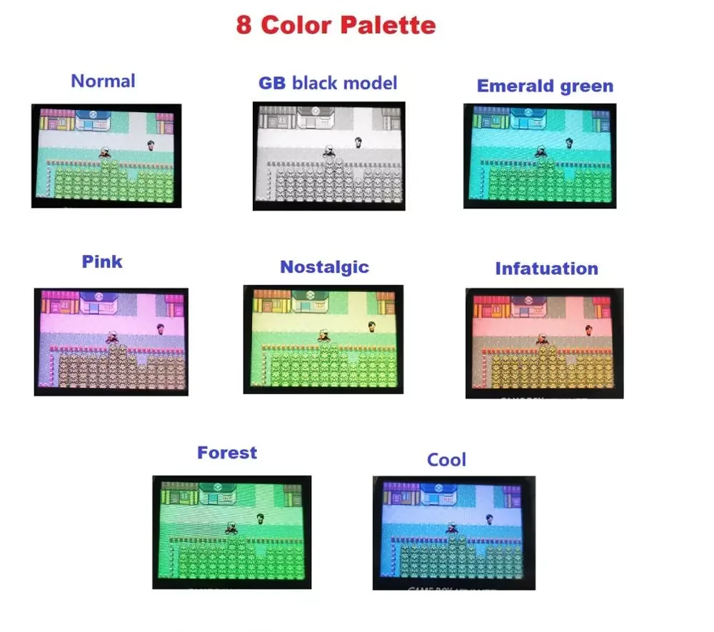 

2023 сенсорная версия GameBoy LCD 8 цветов модели V2 iPS ЖК-дисплей с подсветкой для Game Boy Advance SP для консоли GBA SP и предварительно вырезанной оболочки Cas