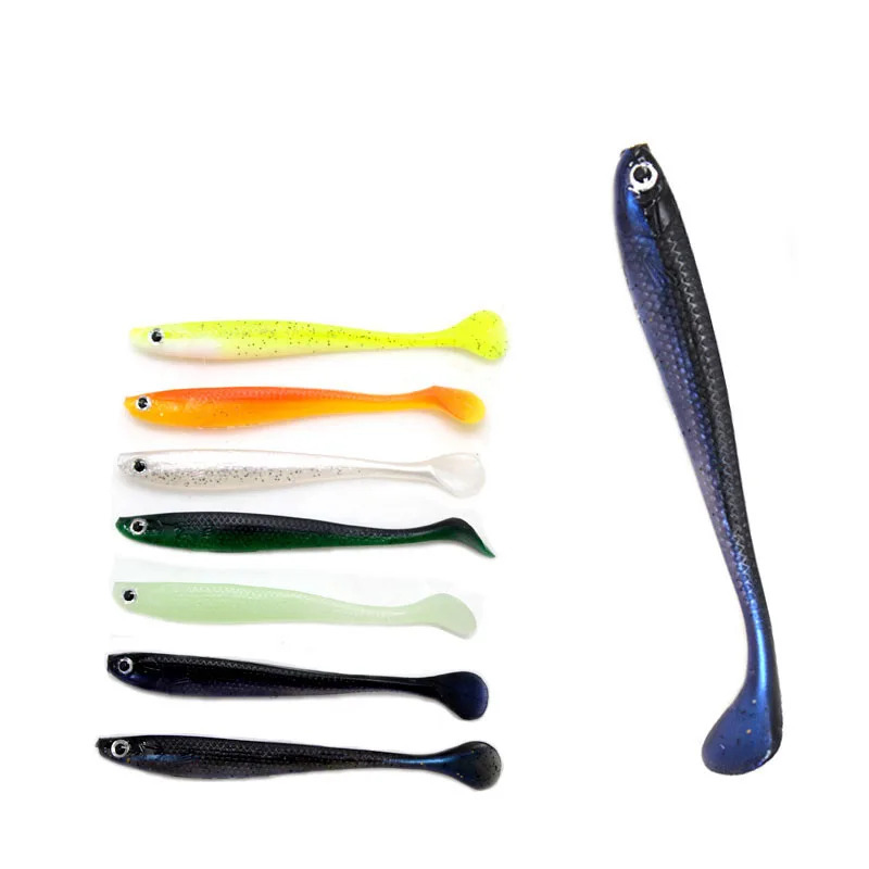 

Soft Bait Easy Shiner 6-10Pcs Double Color Soft Lures 1.1/2.8/5.3g Sinking Baits Fishing Lure Shad Silicone Bait T Tail Wobblers