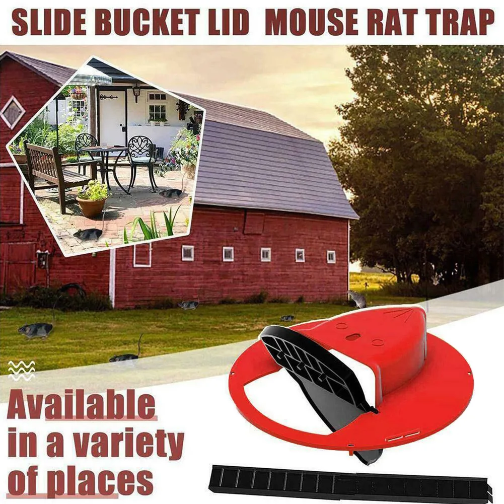 

Mice Trap Reusable Smart Flip and Slide Bucket Lid Mouse Rat trap Humane Or Lethal Trap Auto Reset Rat Door Style Multi Catch