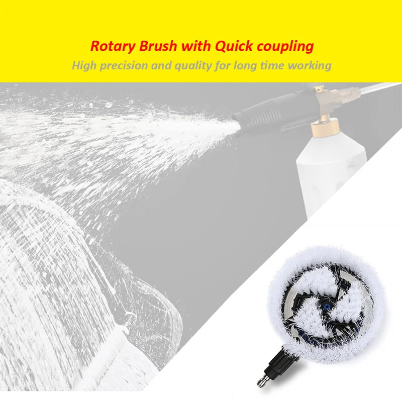 

Water Brush Is Suitable for 1/4 Quick-plug High-pressure Car Wash Water Gun Interface 360° Rotation Car Cleaning Tools Detailing