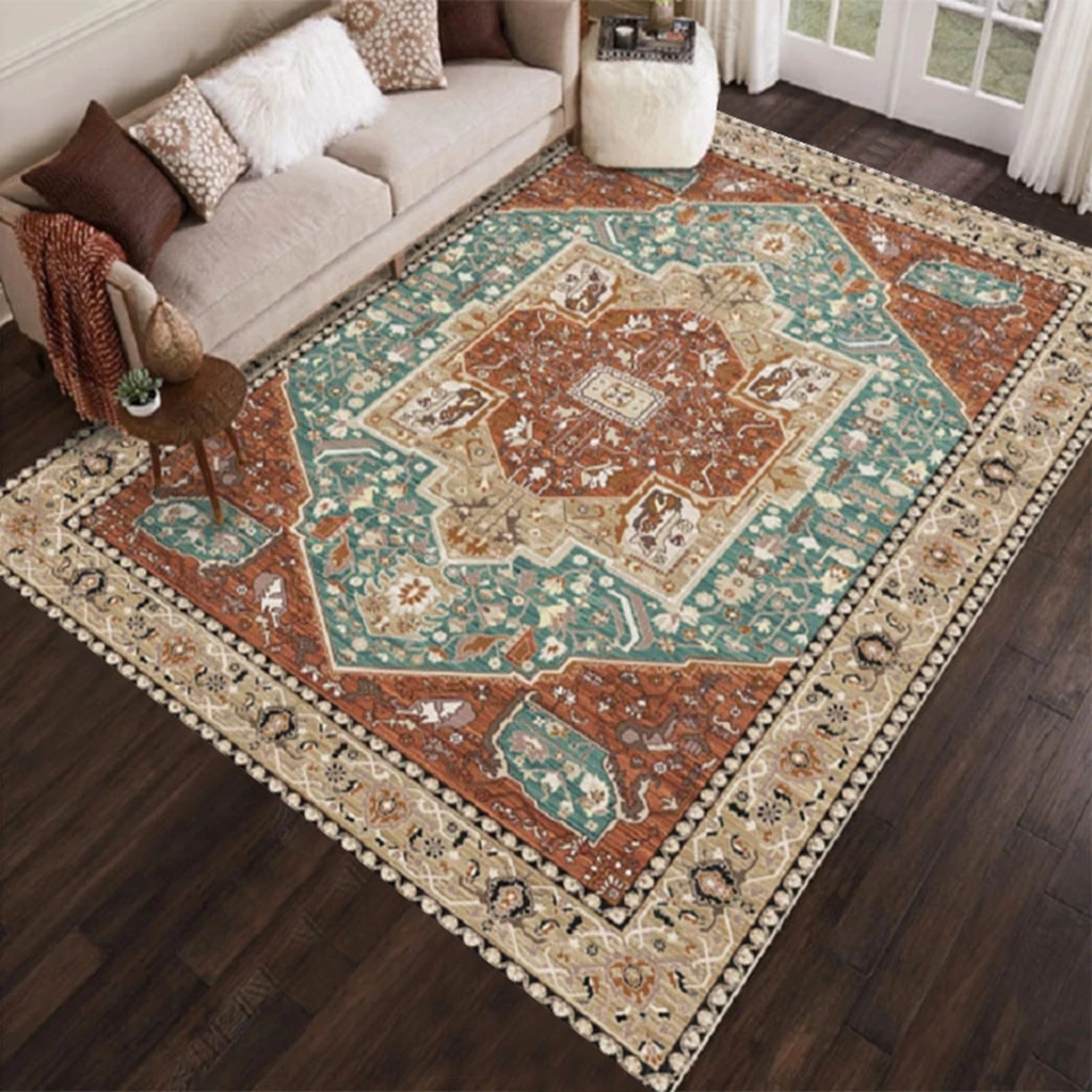 Boho Retro Style Moroccan Rugs Fresh and Clean Rugs Large Size Floor Mats Suitable for Bedroom Kitchen Living Room