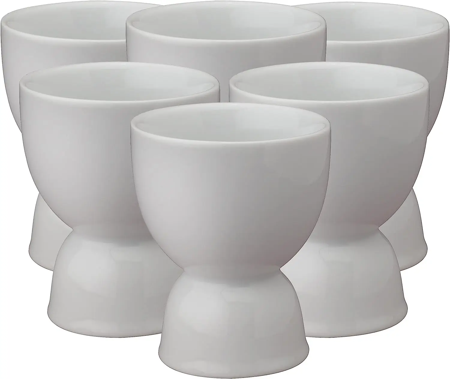 

Double Kitchen Cup, Fine White Porcelain, Set of 6