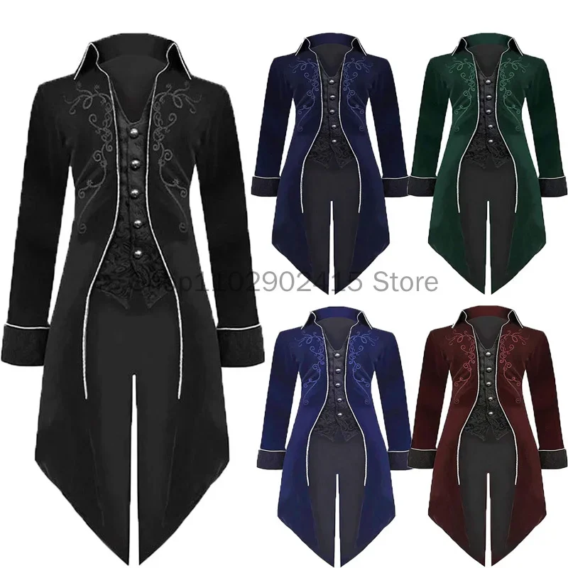 Мужской средневековый костюм в готическом стиле стимпанк Gambeson парусиновая