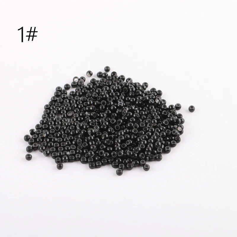 

1 Bottle 1000pcs 2.9mm nano Ring copper silicone beads hair extension tools nano micro tube ring For Nano TIp Hair Extensions
