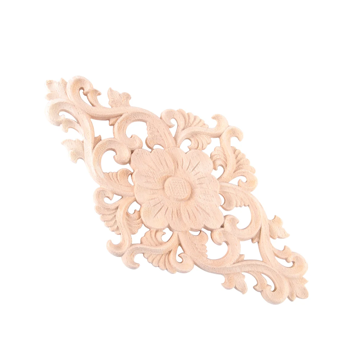 

Home Decoration Furniture Onlays Woodsy Decor Door Cabinet Unpainted Flower Decals Wall Appliques Onlays Wall Lamp